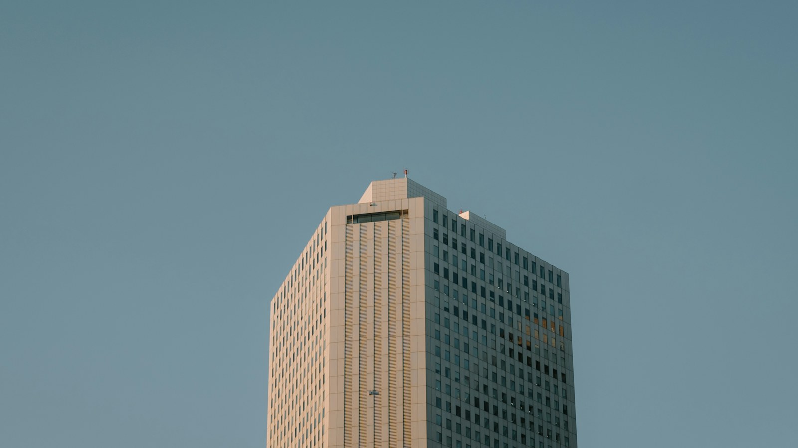 Modern commercial building facade, representative architectural photography